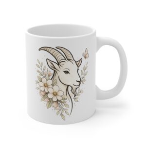 capri floral butterfly mug. 11oz